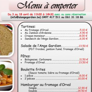 Les plats à emporter de l'Ange Gardien